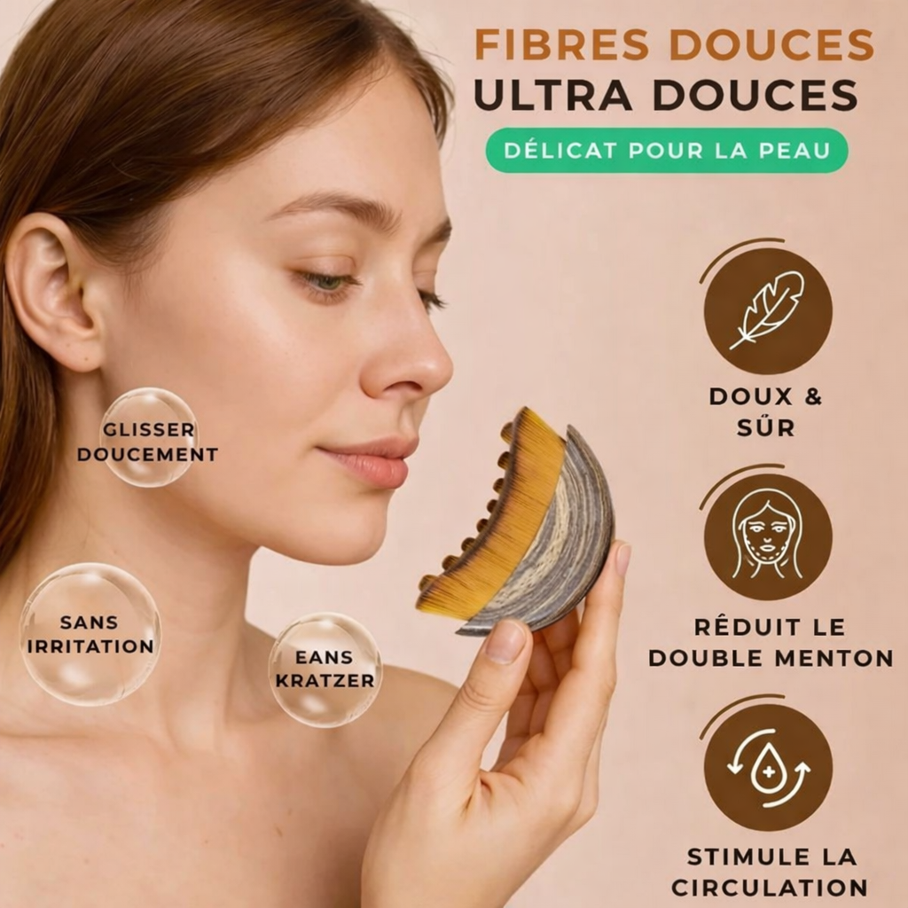 Brosse de drainage lymphatique pour le visage – Peau plus ferme et fraîche ✨