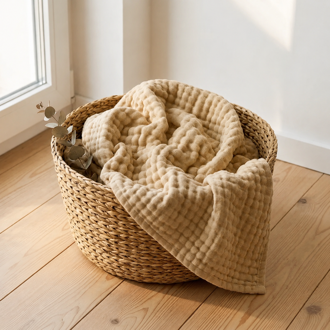 CloudNest™ | Couverture en Mousseline 100 % Coton
