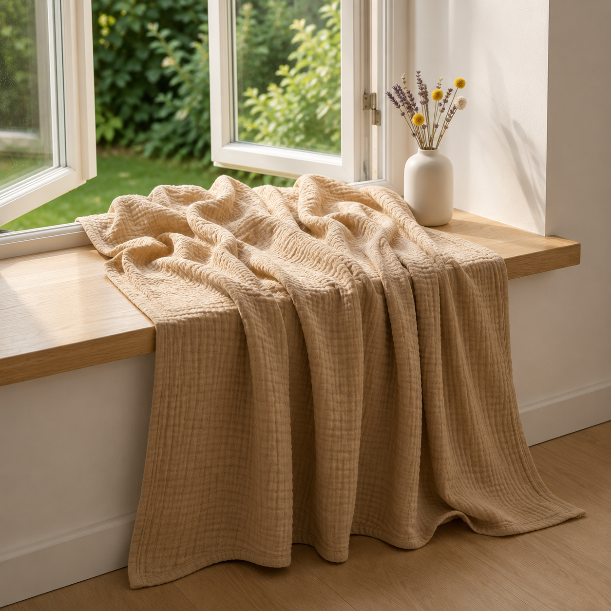 CloudNest™ | Couverture en Mousseline 100 % Coton