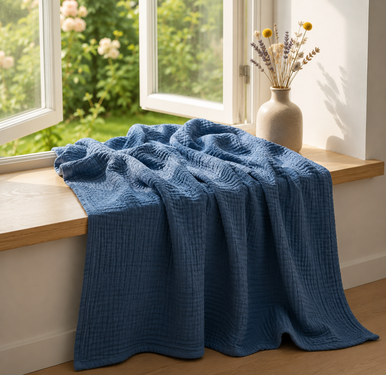 CloudNest™ | Couverture en Mousseline 100 % Coton