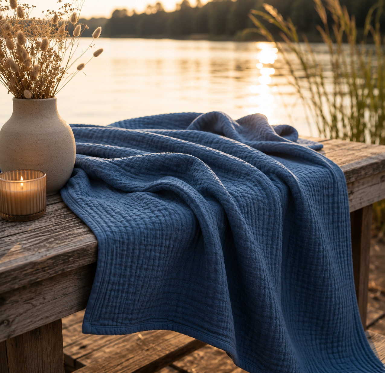 CloudNest™ | Couverture en Mousseline 100 % Coton
